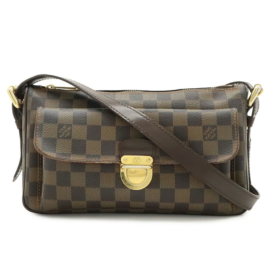 LOUIS VUITTON Damier Ravello GM Shoulder Bag with Long Strap N60006: --- Catalog ---Category: SizeSize (HxWxD): 15.5cm x 26cm x 8cm / 6.1'' x 10.23'' x 3.14''Category: DesignType: Shoulder bagColor: Brown, Damier CanvasGender: Women,MenMaterial: Damier Canvas , PVC