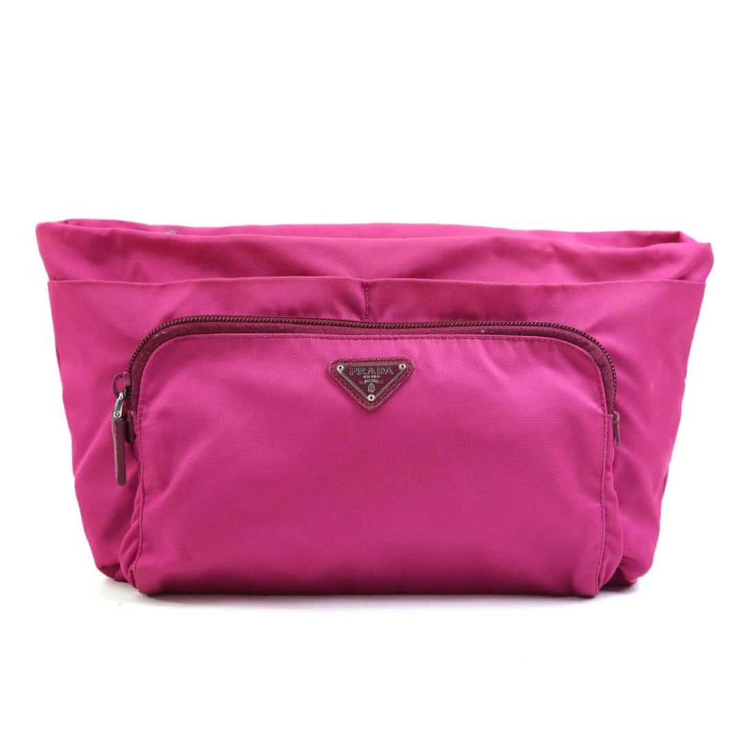 Prada clutch bag, nylon, pink, men's/women's, r11257k: --- Catalog ---Category: SizeSize (HxWxD): 16cm x 25.5cm x 9cm / 6.29'' x 10.03'' x 3.54''Category: DesignType: Clutch bagColor: PinkGender: Men,WomenMaterial: Nylon Category: GeneralBrand: Prada--- I