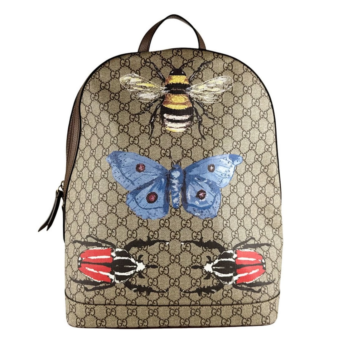 Gucci GG Supreme Canvas Backpack, Brown, Men's/Women's, 419584 z10099: --- Catalog ---Category: SizeSize (HxWxD): 40cm x 32cm x 13cm / 15.74'' x 12.59'' x 5.11''Category: DesignType: BackpackColor: BrownGender: Men,WomenMaterial: GG Supreme Category: GeneralMPN: 419584Br