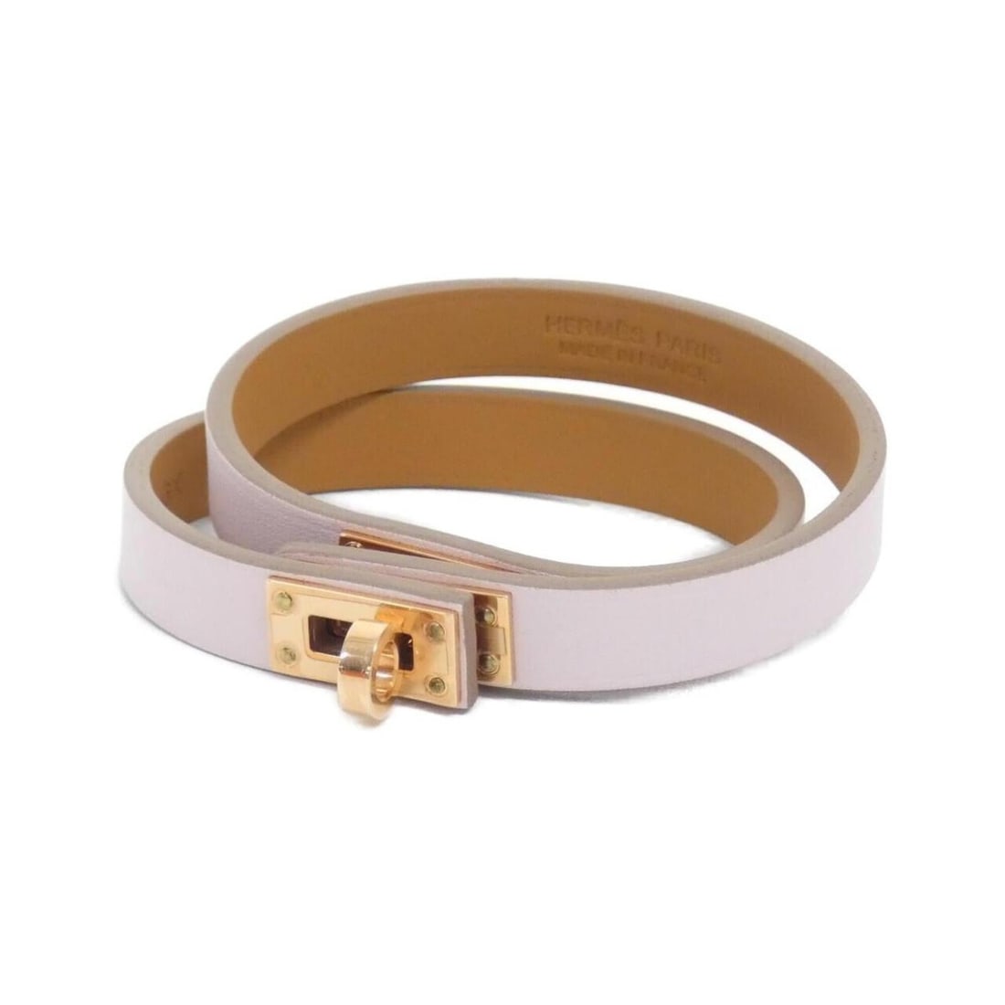 Hermes Mini Kelly Double Tour 081182CD Bracelet: --- Catalog ---Category: SizeLength: 15cm / 5.9''Category: DesignType: Charm braceletColor: PinkGender: WomenCategory: GeneralLine: KellyBrand: Hermes--- Item List ---Section: ConditionRanking: Rank