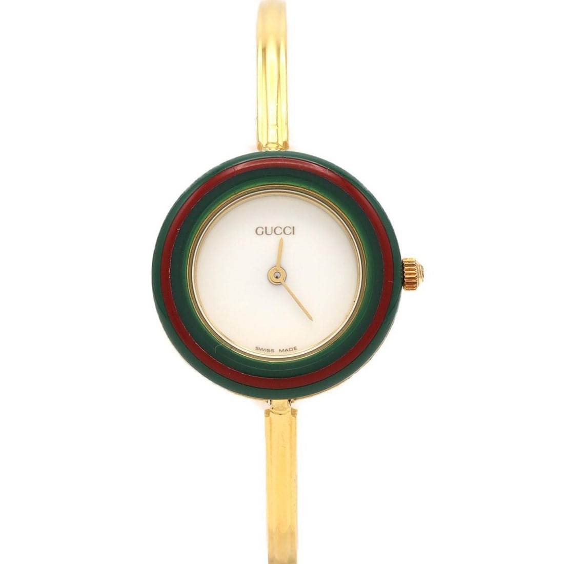 Gucci Change Ring GP Medium Size 11 12.2 Quartz Watch: --- Catalog ---Category: SizeWrist Size: 16cm / 6.29''Case Diameter: 26mm / 1.02''Category: DesignType: WristwatchGender: WomenColor (Dial): WhiteMaterial (Band): Gold platedMaterial (Case): Gold