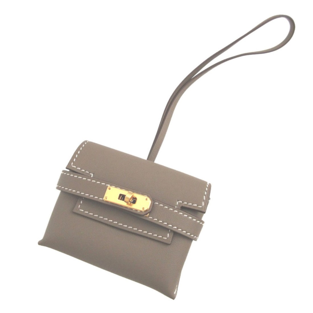 Hermes Kelly Festival Swift Etoupe K stamp (2025 production) Accessory Bag Charm Keychain 1451HERMES: --- Catalog ---Category: SizeSize (HxWxD): 6.5cm x 8cm x 2.5cm / 2.55'' x 3.14'' x 0.98''Category: DesignType: KeyringColor: Etoupe gray, GoldGender: Women,MenMaterial: Swift leatherCategory: