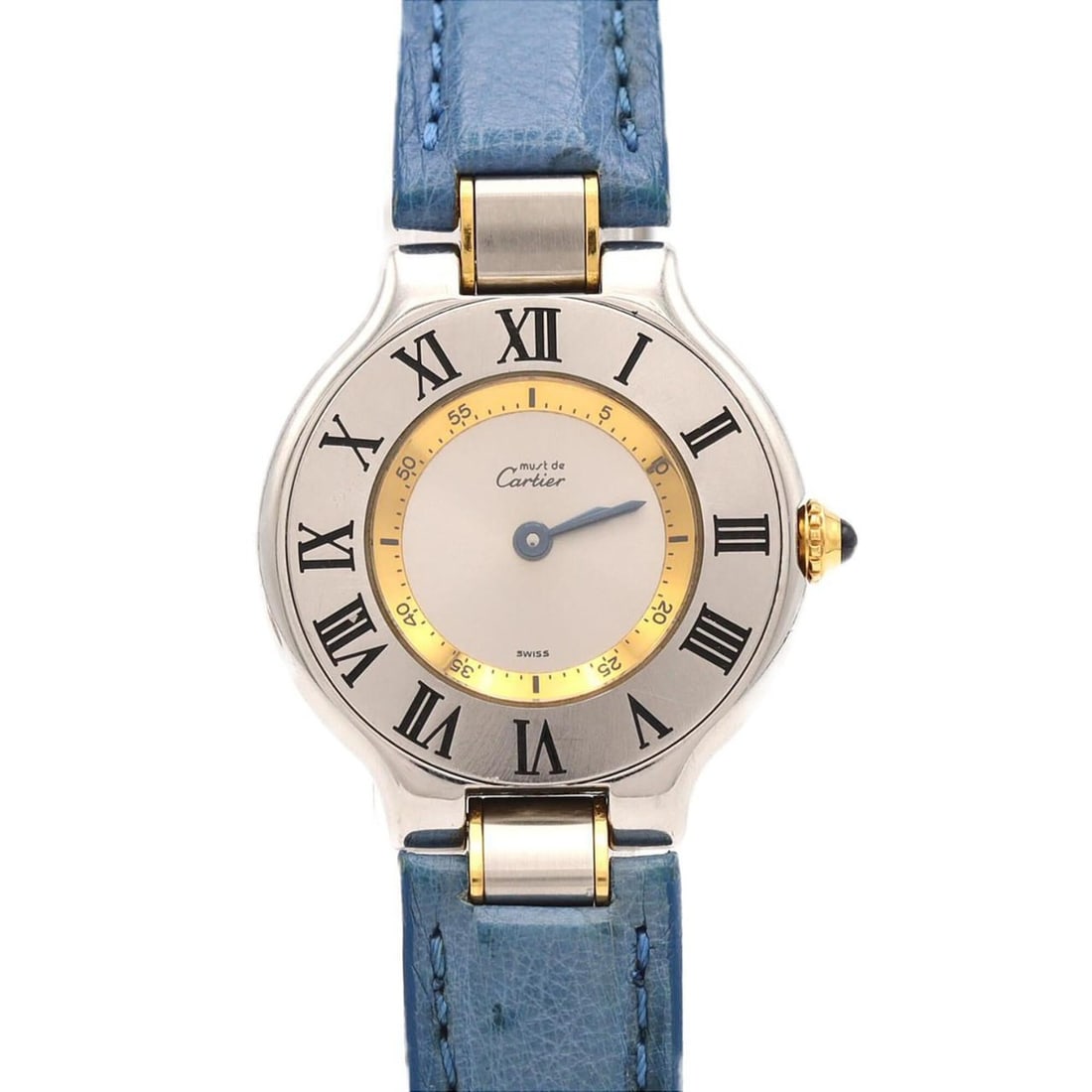 Cartier Must 21 SM Two-Tone W1007521 SSxYG Quartz Watch: --- Catalog ---Category: SizeCase Diameter: 28mm / 1.1''Category: DesignType: WristwatchGender: WomenColor (Dial): SilverMaterial (Case): Stainless steel, Yellow goldCategory: GeneralMPN: