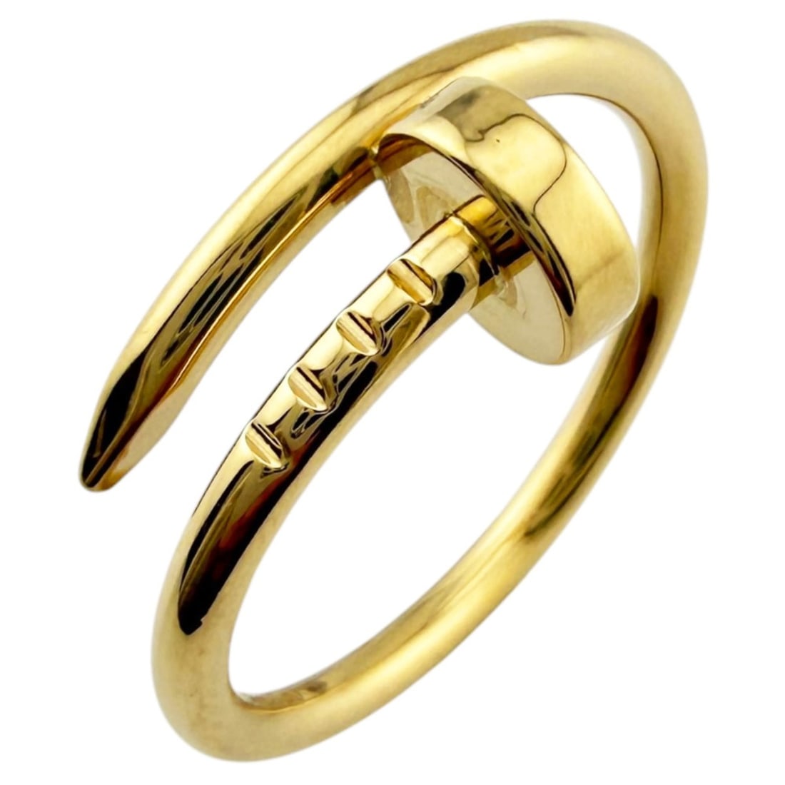 Cartier Juste un Clou Ring, 18K Yellow Gold 49ct, Women's CARTIER: --- Catalog ---Category: SizeJP Size: 8US Size: 4.5Category: DesignType: Band ringGender: WomenMaterial: Yellow gold (18K)Category: GeneralBrand: CartierCountry of Origin: France--- Item List ---Secti