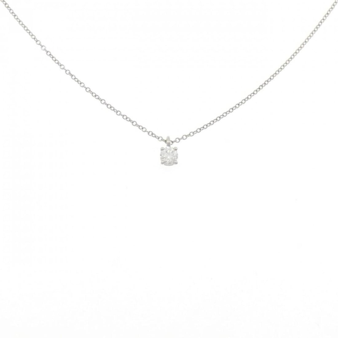 Tiffany Solitaire Necklace: --- Catalog ---Category: SizePendant Size: 6.1mm x 3.5mm / 0.24'' x 0.13''Neck Circumference: 42 cm / 16.53''Category: DesignStone: DiamondGender: WomenMaterial: Platinum 950Pendant Type: