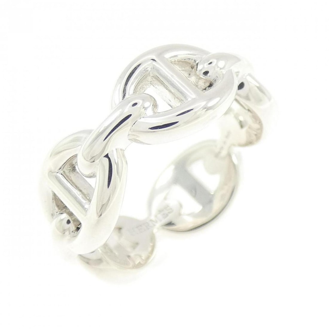 Hermes Hermès Chaine d'Ancre Enchainée Ring: --- Catalog ---Category: SizeUS Size: 4.5Brand Size: 48Category: DesignType: Band ringGender: WomenMaterial: Silver 925Category: GeneralMPN: H109507BBrand: Hermes--- Item List ---Section: