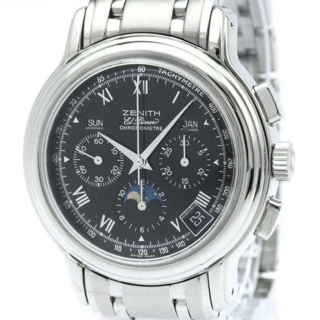 Zenith Chronomaster Automatic Stainless Steel Men's Dress/Formal 02.0240.410: --- Catalog ---Category: SizeCase Diameter: 40mm / 1.57''Category: DesignType: WristwatchStyle: Dress/FormalGender: MenColor (Dial): BlackMaterial (Band): Stainless steelMaterial (Case): Stainless ste