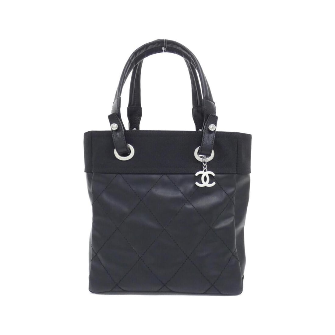 Chanel Paris Biarritz Line 34208 Handbag: --- Catalog ---Category: SizeSize (HxWxD): 27cm x 32cm x 10cm / 10.62'' x 12.59'' x 3.93''Category: DesignType: HandbagColor: BlackGender: WomenMaterial: Canvas Category: GeneralMPN: 34208Brand: