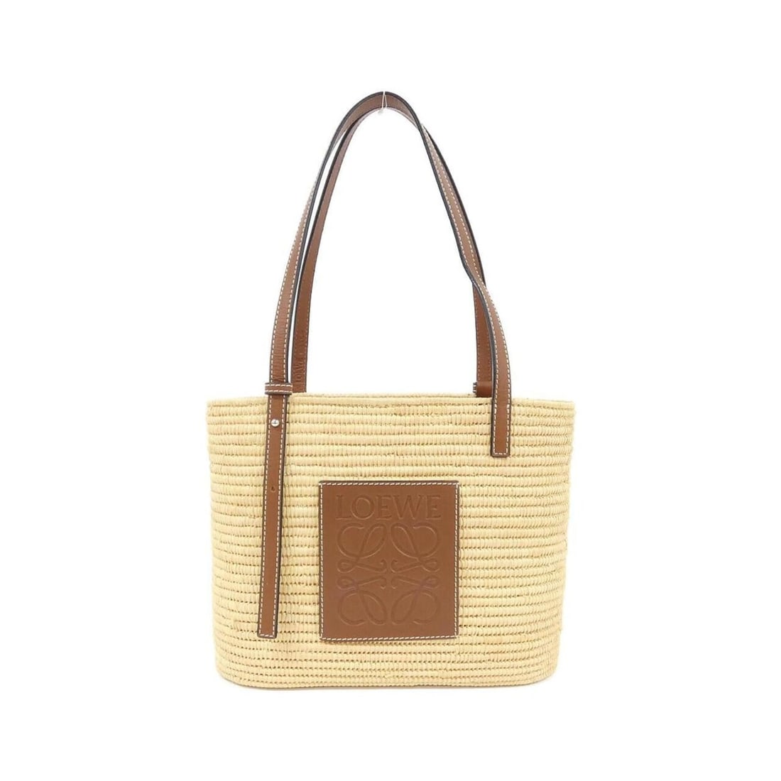 Loewe Square Basket Handbag Small A223099X02: --- Catalog ---Category: SizeSize (HxWxD): 20cm x 26cm x 10cm / 7.87'' x 10.23'' x 3.93''Category: DesignType: Basket, HandbagColor: BeigeGender: Women,MenMaterial: Raffia , Leather Leather/Fur Type: