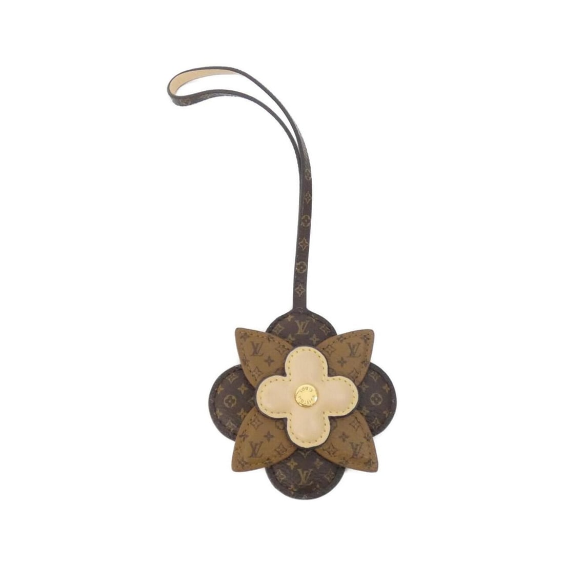 Louis Vuitton Monogram Accessory Bag Charm My Layer M02136: --- Catalog ---Category: SizeSize (HxWxD): 80.00mm x 80.00mm / 3.15'' x 3.15''Category: DesignType: Handbag charmColor: Gold, MarronGender: WomenMaterial: CanvasCategory: GeneralMPN: M02136Brand: