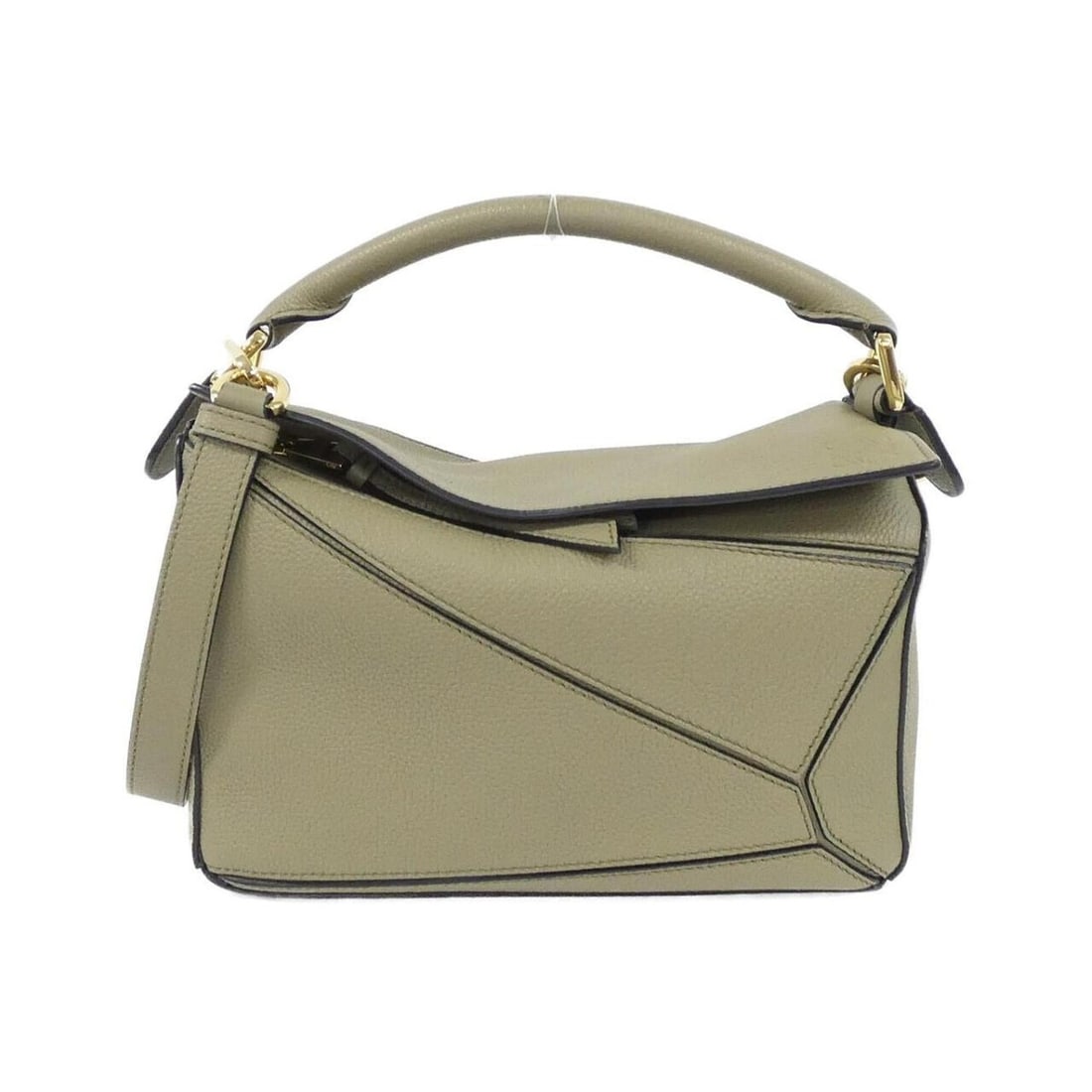 Loewe Puzzle Small A510S21X67 Handbag: --- Catalog ---Category: SizeSize (HxWxD): 17cm x 25cm x 10cm / 6.69'' x 9.84'' x 3.93''Category: DesignType: HandbagColor: GreenGender: WomenMaterial: Leather Hardware Color: GoldLeather/Fur Type: