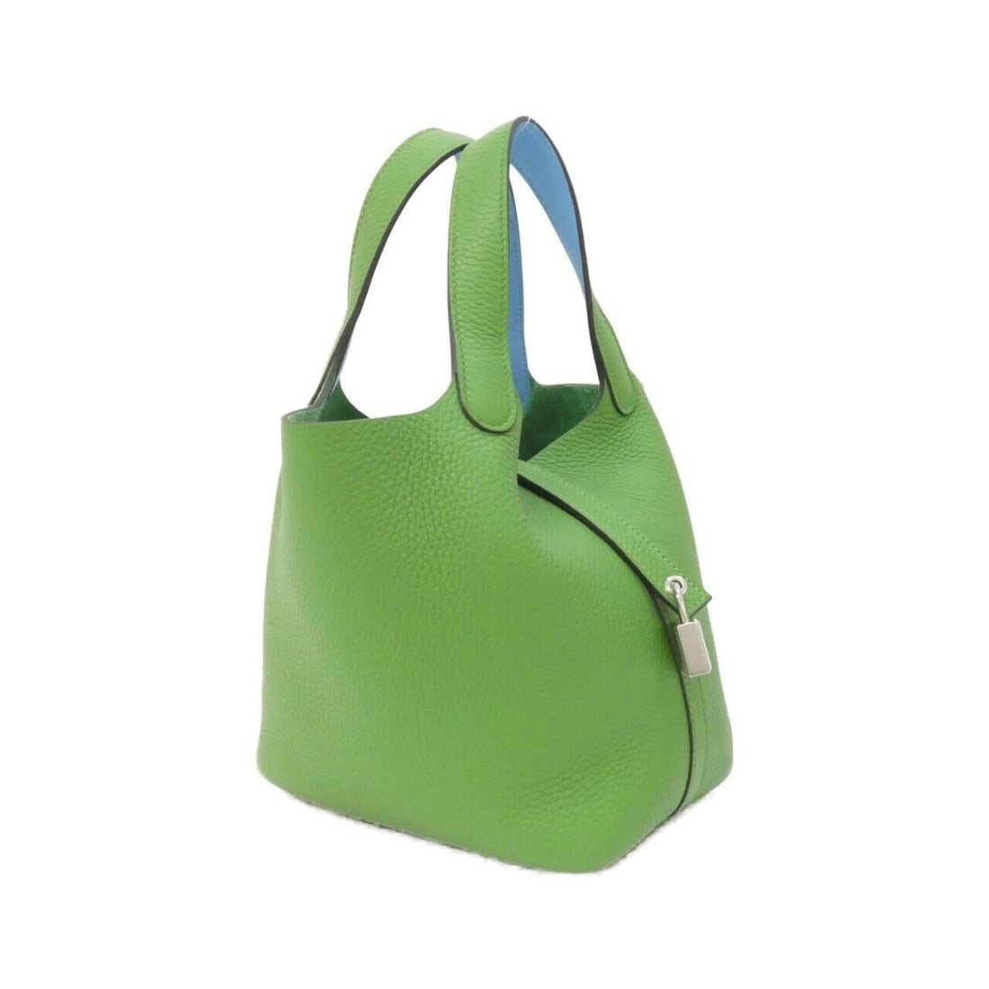 Hermes ECLAT Picotin Lock Eclat PM 069560CK Handbag: --- Catalog ---Category: SizeSize (HxWxD): 19cm x 18cm x 13.5cm / 7.48'' x 7.08'' x 5.31''Category: DesignType: HandbagColor: Celeste, GreenGender: Men,WomenMaterial: Taurillon clemence leather ,