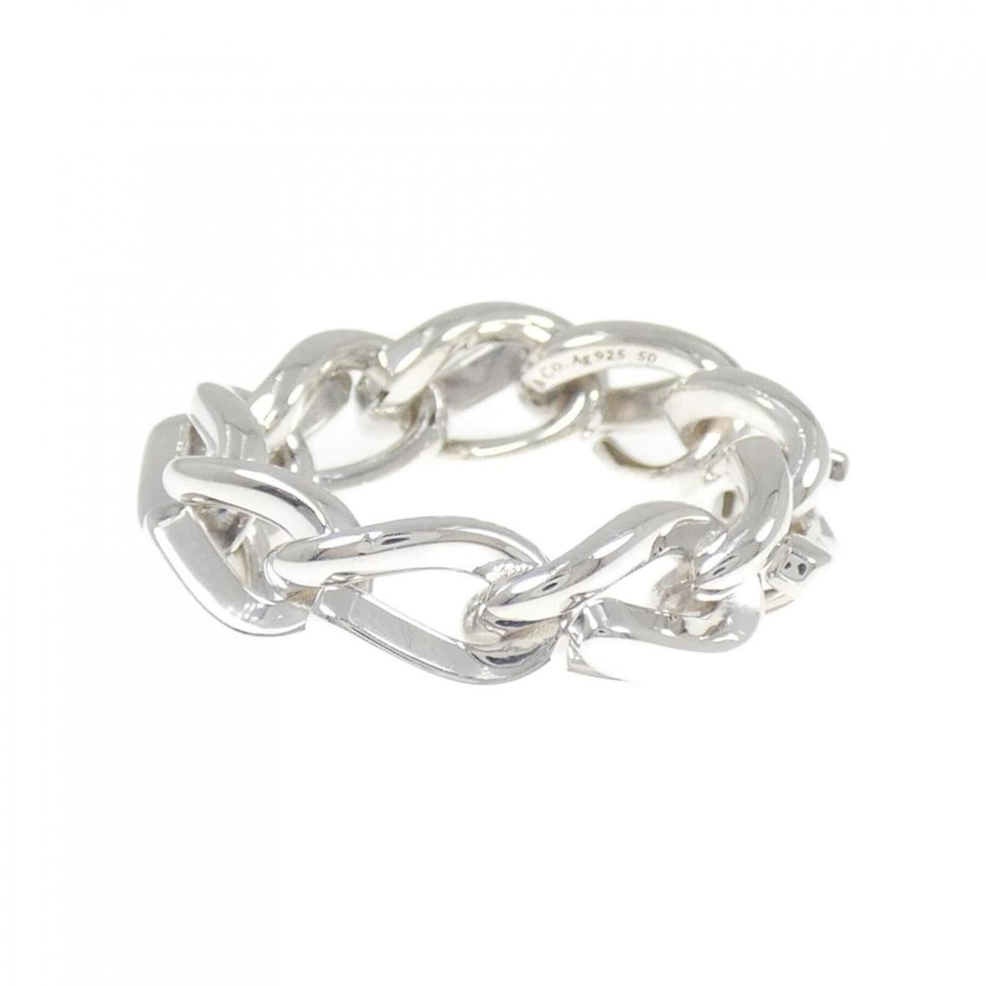 Tiffany Forge Link Ring: --- Catalog ---Category: SizeJP Size: 18US Size: 9Category: DesignType: Band ringColor: SilverGender: Women,MenMaterial: Silver 925Category: GeneralBrand: Tiffany--- Item List ---Section: