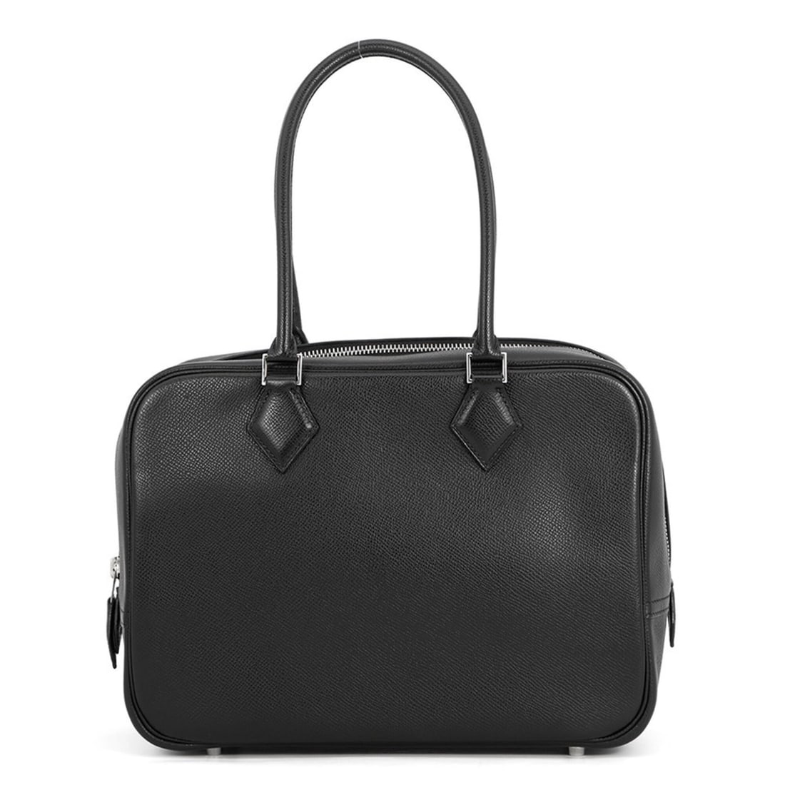 Hermes Plume 28 handbag, black Epsom leather, ?J stamp. HERMES black. HERMES. (1 of 13)