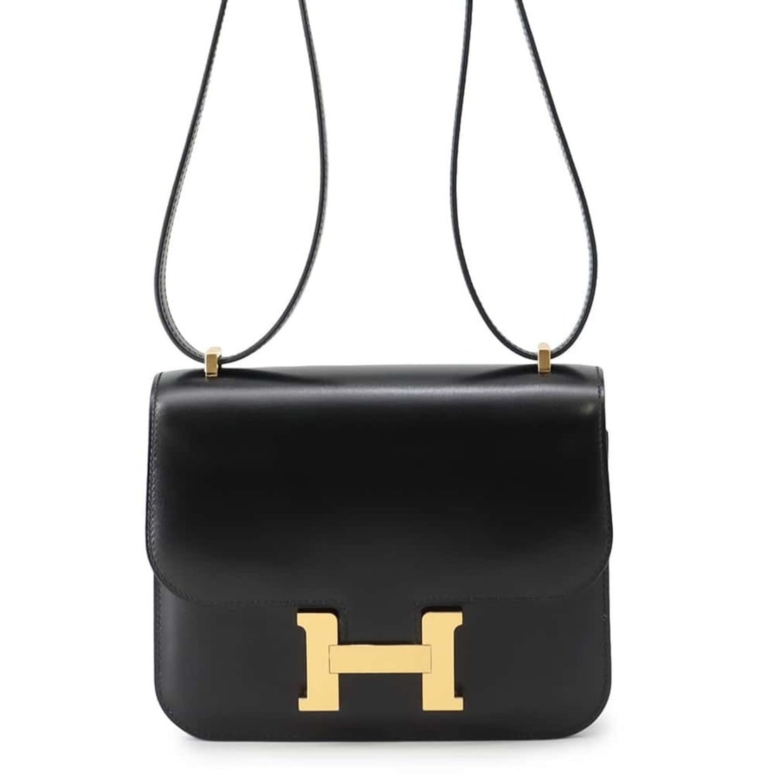 Hermes Mini Constance 3 Miroir Black Box Calf K Stamp Handbag Women's HERMES (1 of 12)