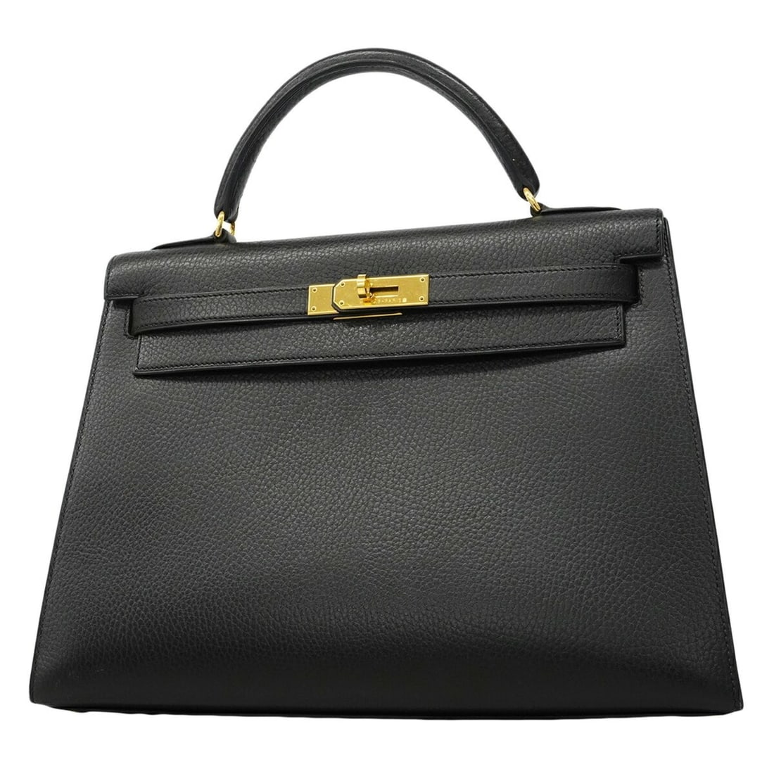 Hermes Kelly 32 Handbag, Ardennes Leather, Black, ?B Stamp, Women's: --- Catalog ---Category: SizeSize (HxWxD): 22.5cm x 33cm x 12cm / 8.85'' x 12.99'' x 4.72''Category: DesignType: HandbagColor: BlackGender: WomenMaterial: Ardennes leather Hardware Color: GoldCategory
