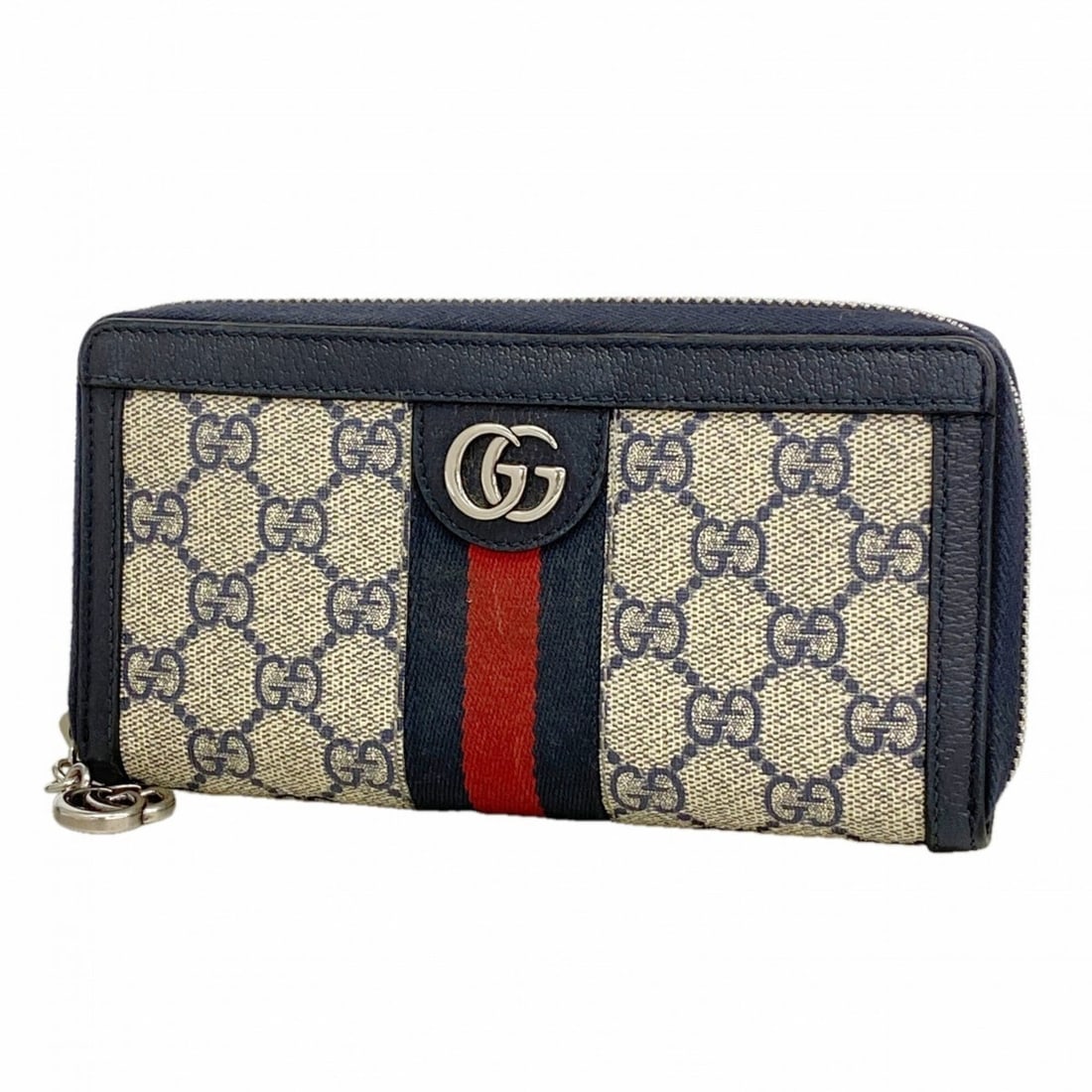 Gucci Ophidia Long Wallet 523154 Navy Women's (1 of 15)