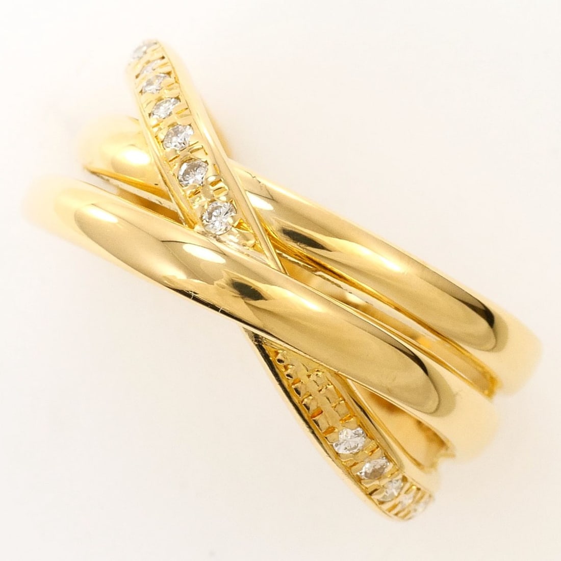 18K (18-karat) yellow gold ring with a 0.092 ct diamond, includes certificate of authenticity, total (1 of 14)