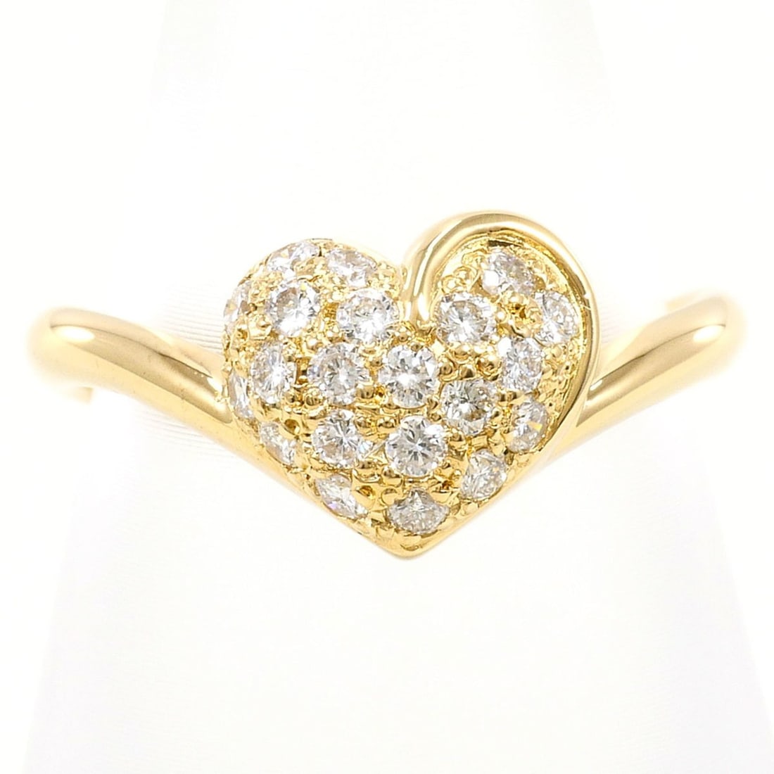 18K (18-karat) Yellow Gold Ring with 0.35ct Diamond, Certificate of Authenticity Included, Total (1 of 11)