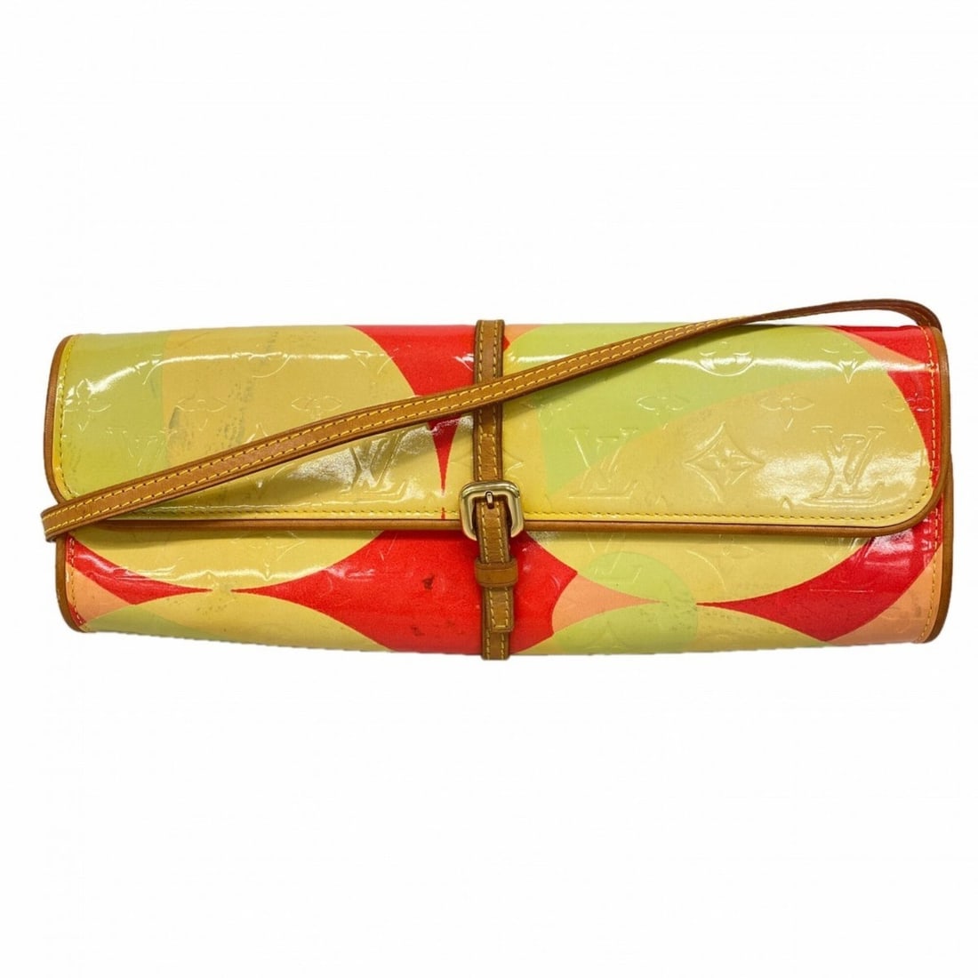 Louis Vuitton Vernis Pochette Fleur Shoulder Bag M91118 Yellow Multicolor Women's: --- Catalog ---Category: SizeSize (HxWxD): 11.5cm x 31cm x 5cm / 4.52'' x 12.2'' x 1.96''Category: DesignType: Shoulder bagColor: Multi-color, YellowGender: WomenCategory: GeneralMPN: M91118Brand: Lou