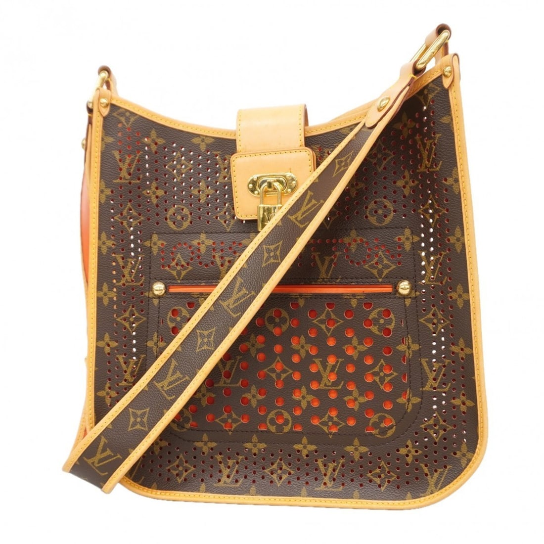 Louis Vuitton Monogram Perfo Musette Shoulder Bag M95174 Brown Orange Women's: --- Catalog ---Category: SizeSize (HxWxD): 29cm x 31cm x 8cm / 11.41'' x 12.2'' x 3.14''Category: DesignType: Shoulder bagColor: Brown, LV OrangeGender: WomenCategory: GeneralMPN: M95174Brand: Louis V