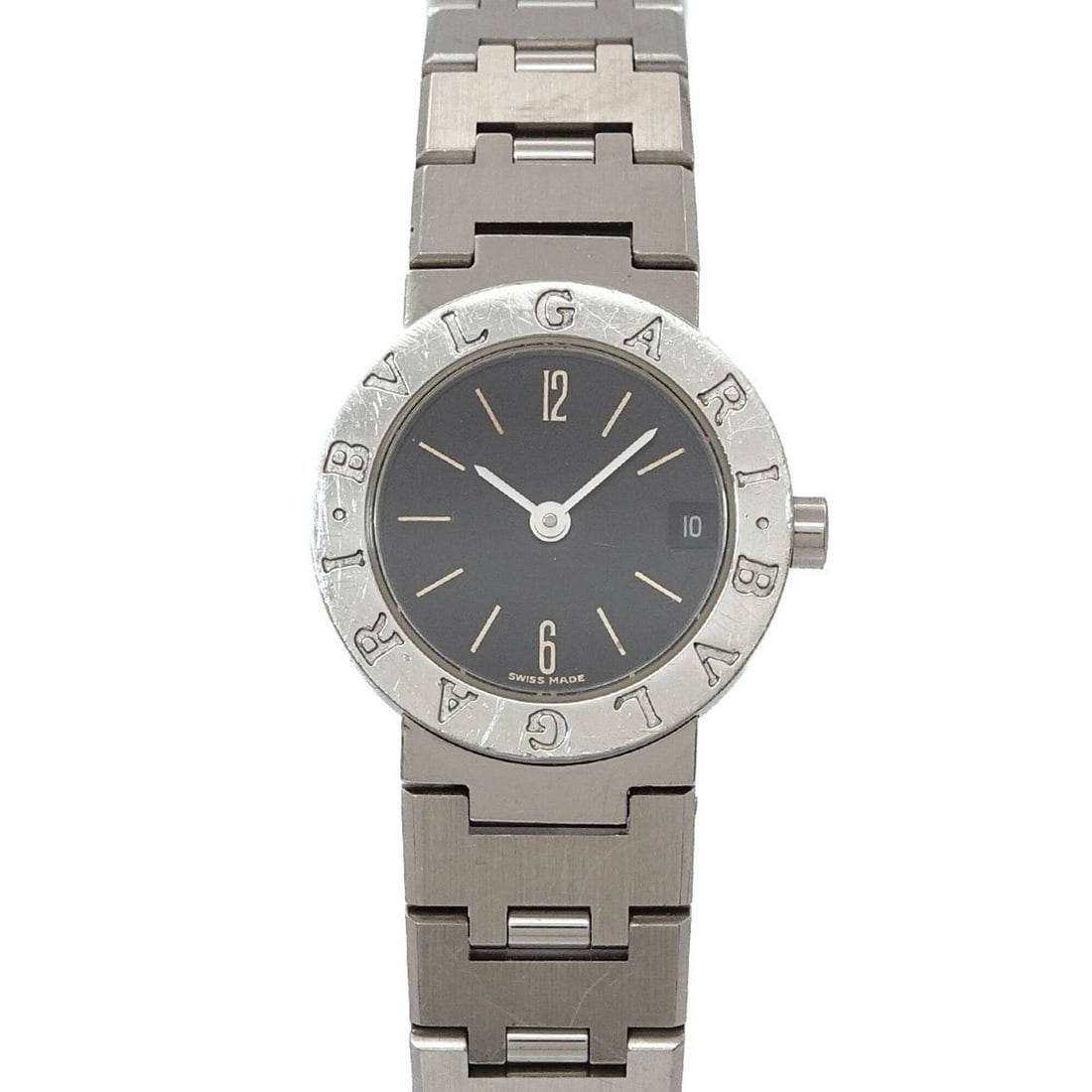 BVLGARI BB23SS Women's Watch Date Black Quartz: --- Catalog ---Category: SizeWrist Size: 15cm / 5.9''Case Diameter: 23mm / 0.91''Category: DesignType: WristwatchGender: WomenColor (Dial): BlackMaterial (Band): Stainless steelMaterial (Case): Stainl