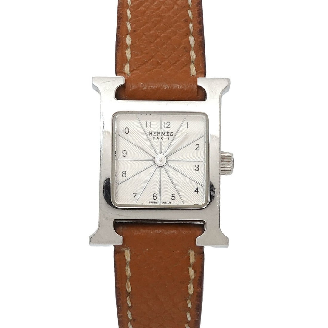 Hermes H-Watch Mini HH1 110 Women's Watch Silver Quartz (1 of 16)