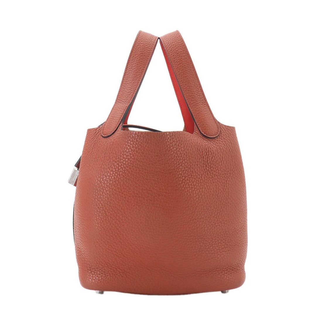 Piko Hermes Picotin Lock PM Eclat Handbag, Taurillon Clemence Swift Leather, Cuivre Capucines, U: --- Catalog ---Category: SizeSize (HxWxD): 18.5cm x 18.5cm x 13.5cm / 7.28'' x 7.28'' x 5.31''Category: DesignType: HandbagColor: Brown, CapucineGender: WomenMaterial: Taurillon clemence leather , Swi