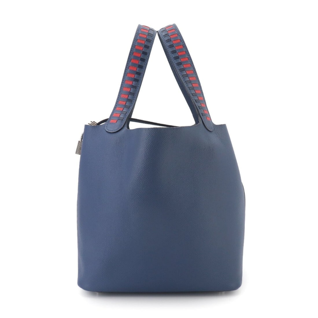 Piko Hermes Picotin Lock MM Tressage Handbag, Epsom Leather, Blue Brighton, Capucines, Saphir, C: --- Catalog ---Category: SizeSize (HxWxD): 22cm x 22cm x 17.5cm / 8.66'' x 8.66'' x 6.88''Category: DesignType: HandbagColor: Bleu Saphir, Blue, CapucineGender: WomenMaterial: Epsom leather Category: 