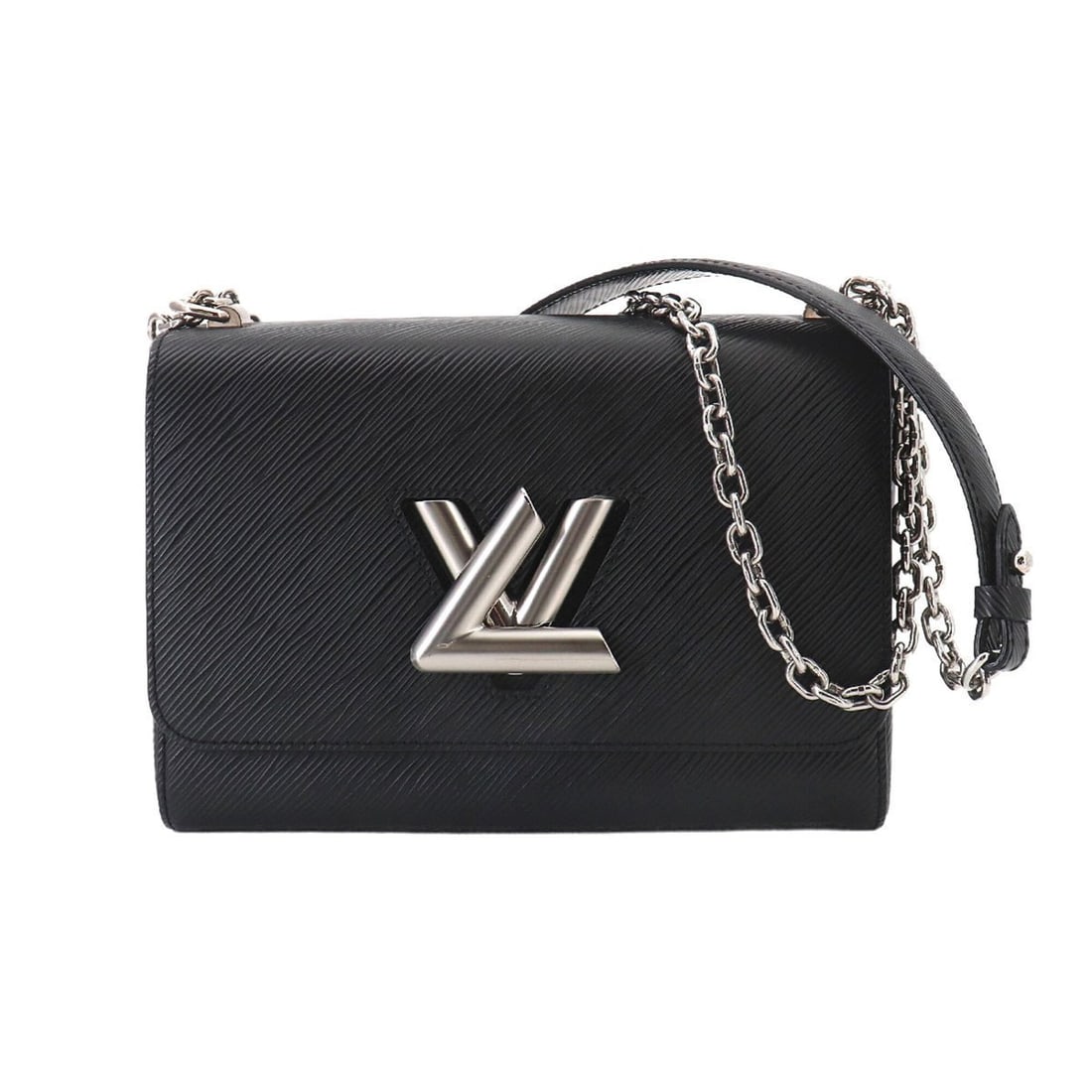 Louis Vuitton Epi Twist MM Chain Shoulder Handbag, Leather, Noir (M50282): --- Catalog ---Category: SizeSize (HxWxD): 17cm x 23cm x 9.5cm / 6.69'' x 9.05'' x 3.74''Category: DesignType: Handbag, Shoulder bagColor: NoirGender: WomenMaterial: Epi leather Category: GeneralMPN: 