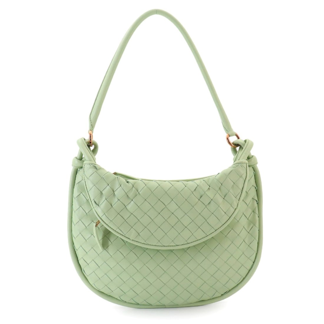 Bottega Veneta Intrecciato Gemelli Medium Shoulder Handbag, Leather, Light Green, 764281, Gold: --- Catalog ---Category: SizeSize (HxWxD): 24cm x 34cm x 2cm / 9.44'' x 13.38'' x 0.78''Category: DesignType: Handbag, Shoulder bagColor: Light greenGender: WomenMaterial: Leather Category: GeneralMPN
