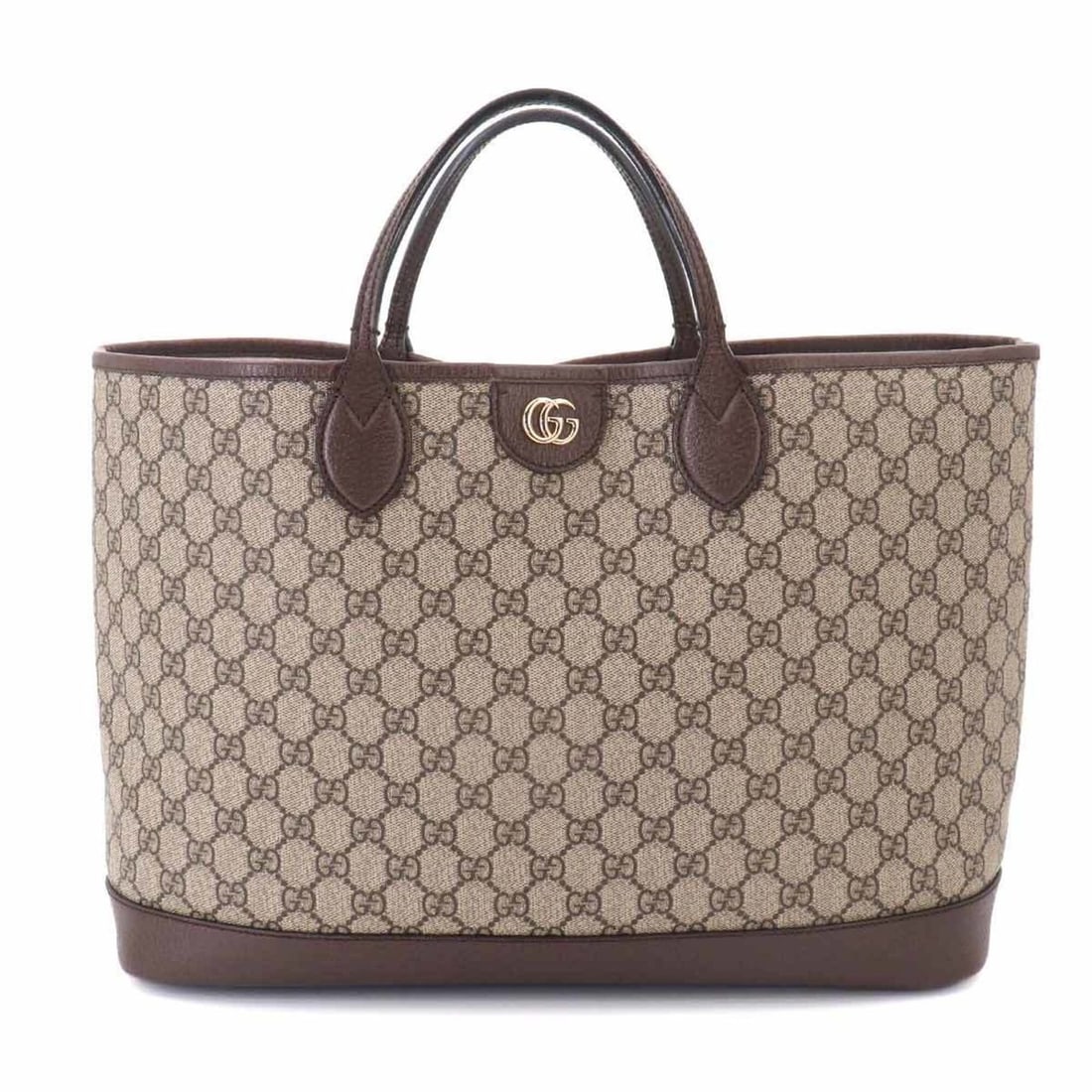 Gucci GG Supreme 2-way Tote Shoulder Handbag, Leather, Beige/Brown, 739730, Gold Hardware Bag: --- Catalog ---Category: SizeSize (HxWxD): 27cm x 46cm x 13.5cm / 10.62'' x 18.11'' x 5.31''Category: DesignType: Handbag, Tote bagColor: Beige, BrownGender: WomenMaterial: GG Supreme , Leather Catego