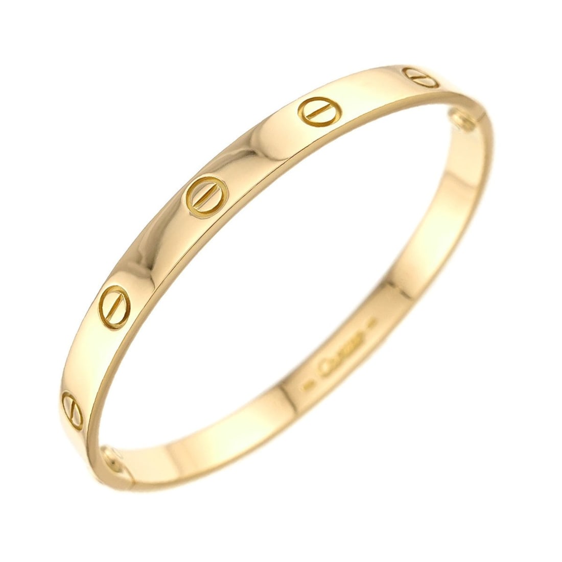 Cartier Love Bracelet #18 18K YG Yellow Gold 750 Bangle: --- Catalog ---Category: SizeLength: 17cm / 6.69''Category: DesignType: BangleGender: Women,MenMaterial: Yellow gold (18K)Category: GeneralBrand: Cartier--- Item List ---Section: ConditionRanking: Ran
