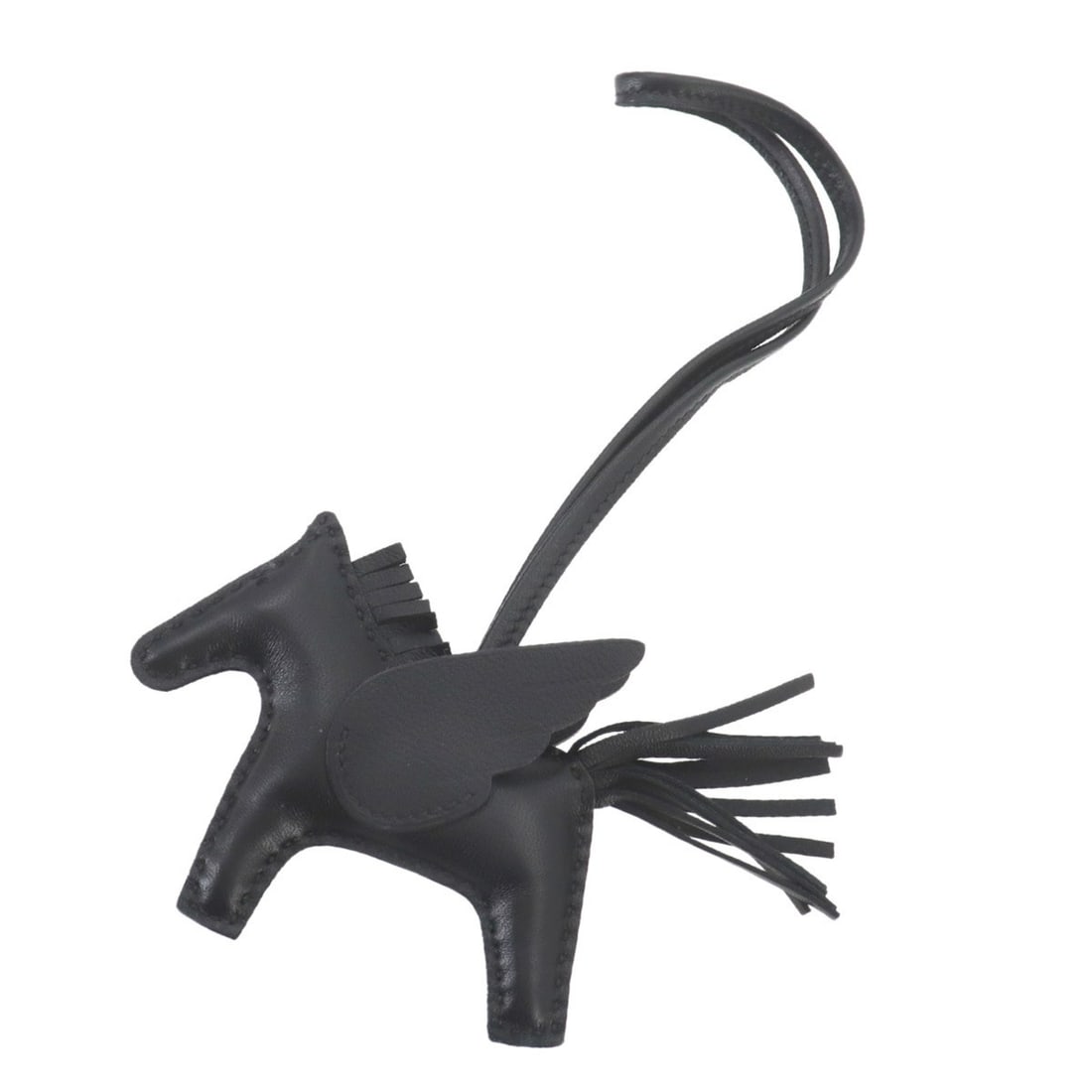 Hermes HERMES So Black Rodeo Pegasus PM Accessory Bag Charm Agneau Milo Swift U Stamp: --- Catalog ---Category: SizeSize (HxWxD): 75.00mm x 125.00mm / 2.95'' x 4.92''Category: DesignType: Handbag charmColor: BlackGender: WomenMaterial: Agneau Milo, Swift leatherCategory: GeneralBrand: