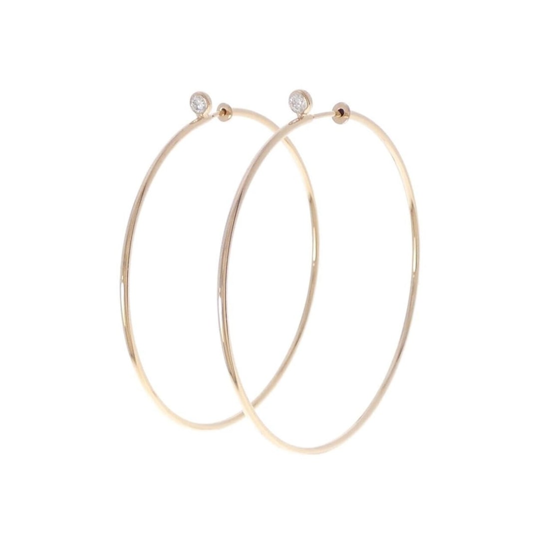 Tiffany & Co. Diamond Hoop Earrings: --- Catalog ---Category: SizeSize (HxWxD): 43.60mm x 2.90mm / 1.72'' x 0.11''Category: DesignType: Hoop earringsGender: WomenMaterial: Pink gold (18K)Category: GeneralMPN: 60018046Brand: Tiffany---