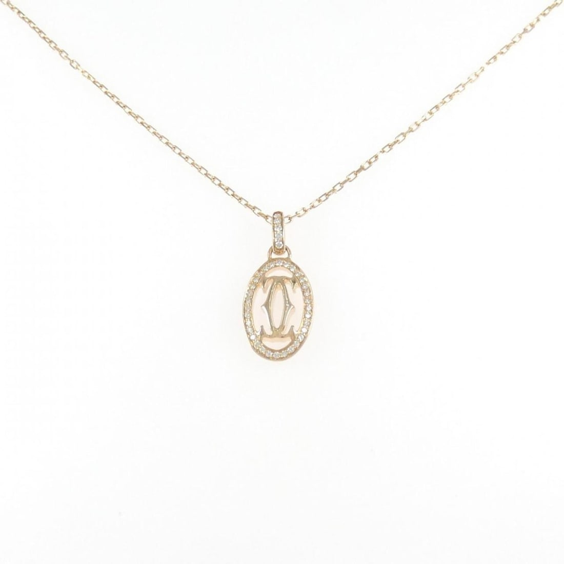 Cartier logo necklace: --- Catalog ---Category: SizePendant Size: 22.4mm x 10.1mm / 0.88'' x 0.39''Neck Circumference: 38 cm - 42 cm / 14.96'' - 16.53''Category: DesignGender: WomenMaterial: Pink gold (18K)Pendant Type: Pen