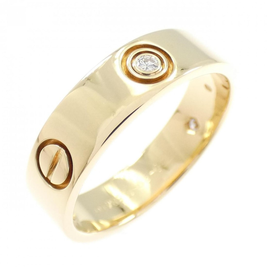 Cartier Love Half-Diamond Ring: --- Catalog ---Category: SizeUS Size: 9.5Brand Size: 59Category: DesignType: Band ringGender: Men,WomenMaterial: Yellow gold (18K)Category: GeneralBrand: Cartier--- Item List ---Section: