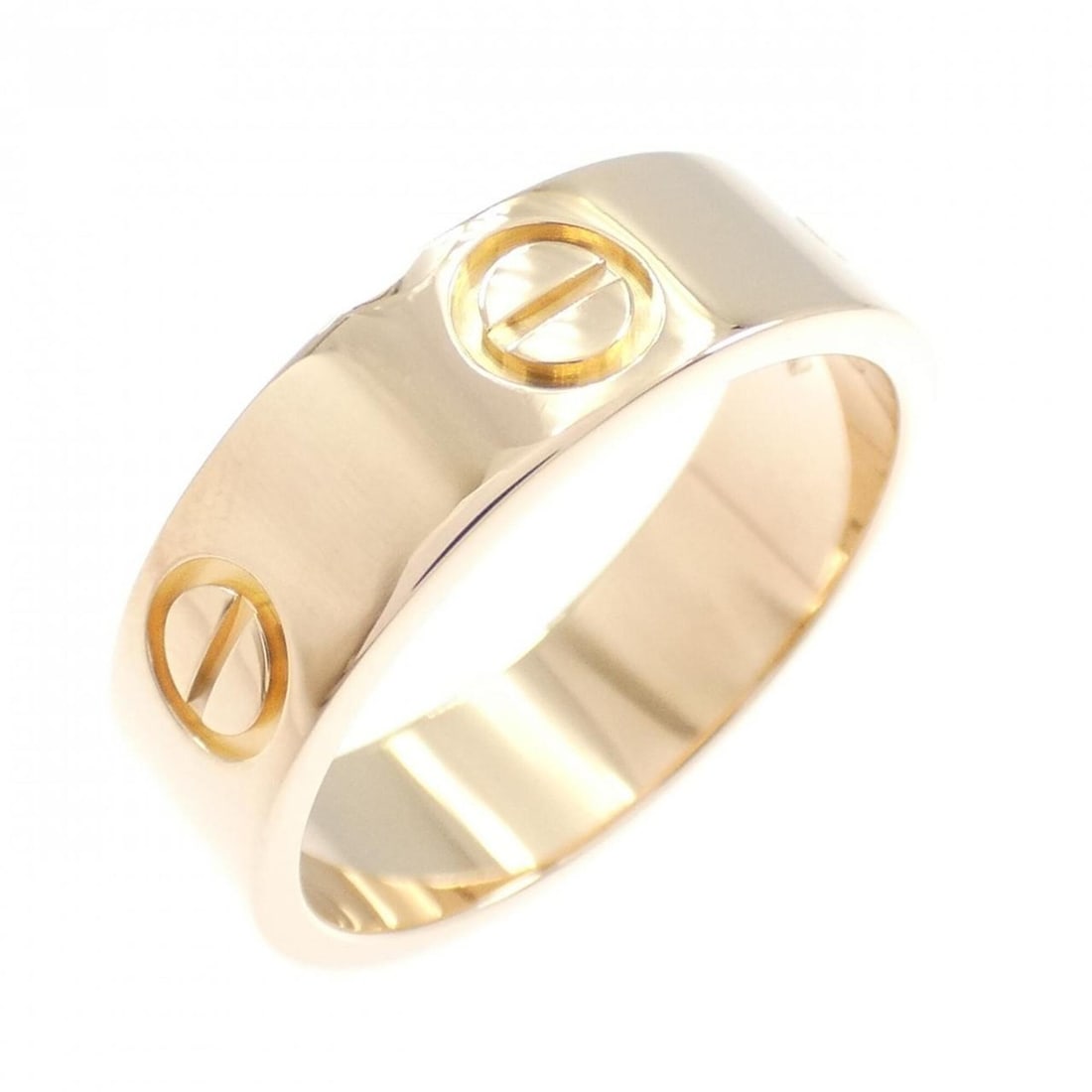 Cartier Love Ring: --- Catalog ---Category: SizeUS Size: 6.5Brand Size: 52Category: DesignType: Band ringGender: WomenMaterial: Pink gold (18K)Category: GeneralBrand: Cartier--- Item List ---Section: ConditionRanking: