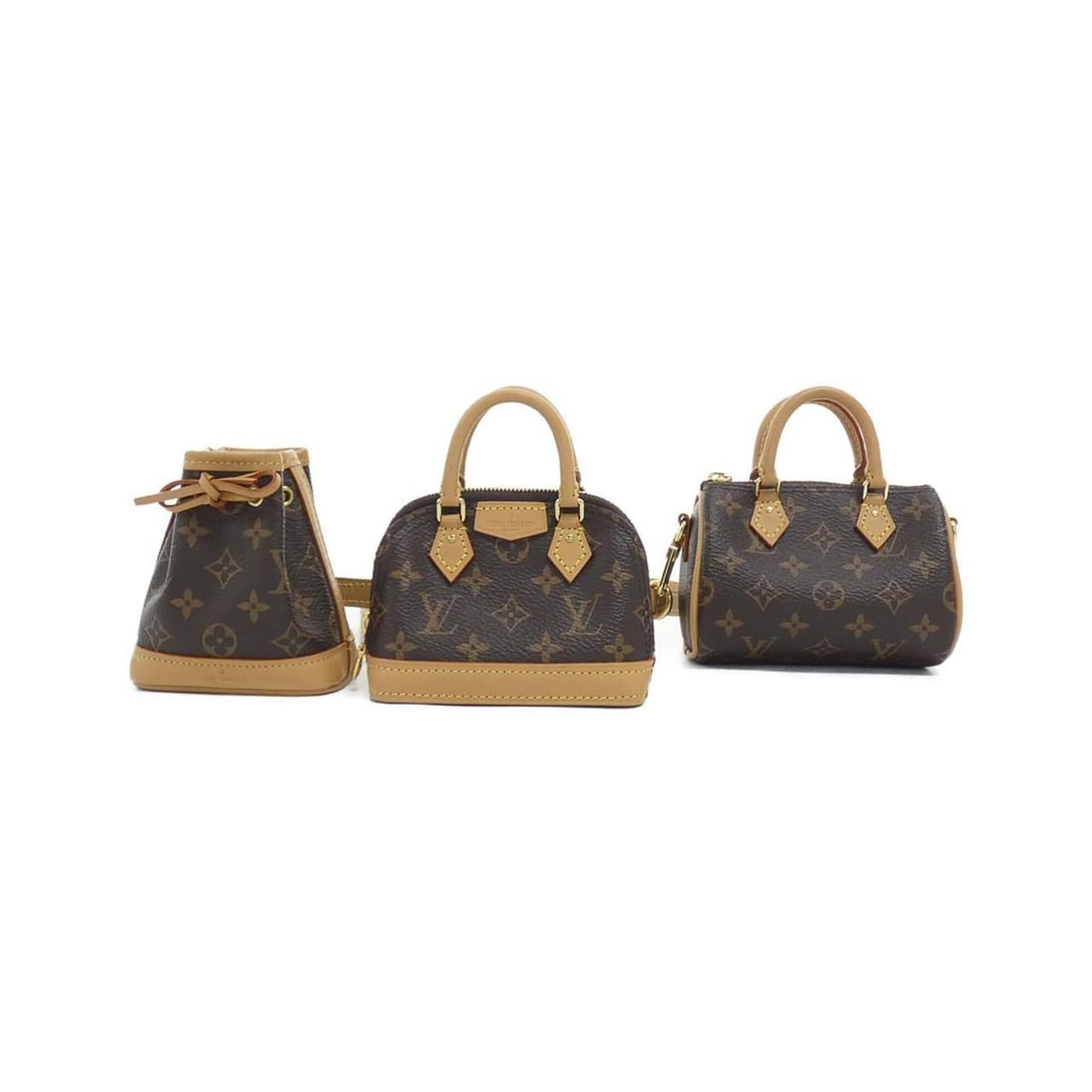 Louis Vuitton Monogram Trio Mini Icon M81081 Handbag: --- Catalog ---Category: SizeWeight: 220g / 7.76oz.Size (HxWxD): 7cm x 10cm x 4.5cm / 2.75'' x 3.93'' x 1.77''Strap Length: 93.5cm - 111.5cm / 36.81'' - 43.89''Category: DesignType: HandbagColor: Marr