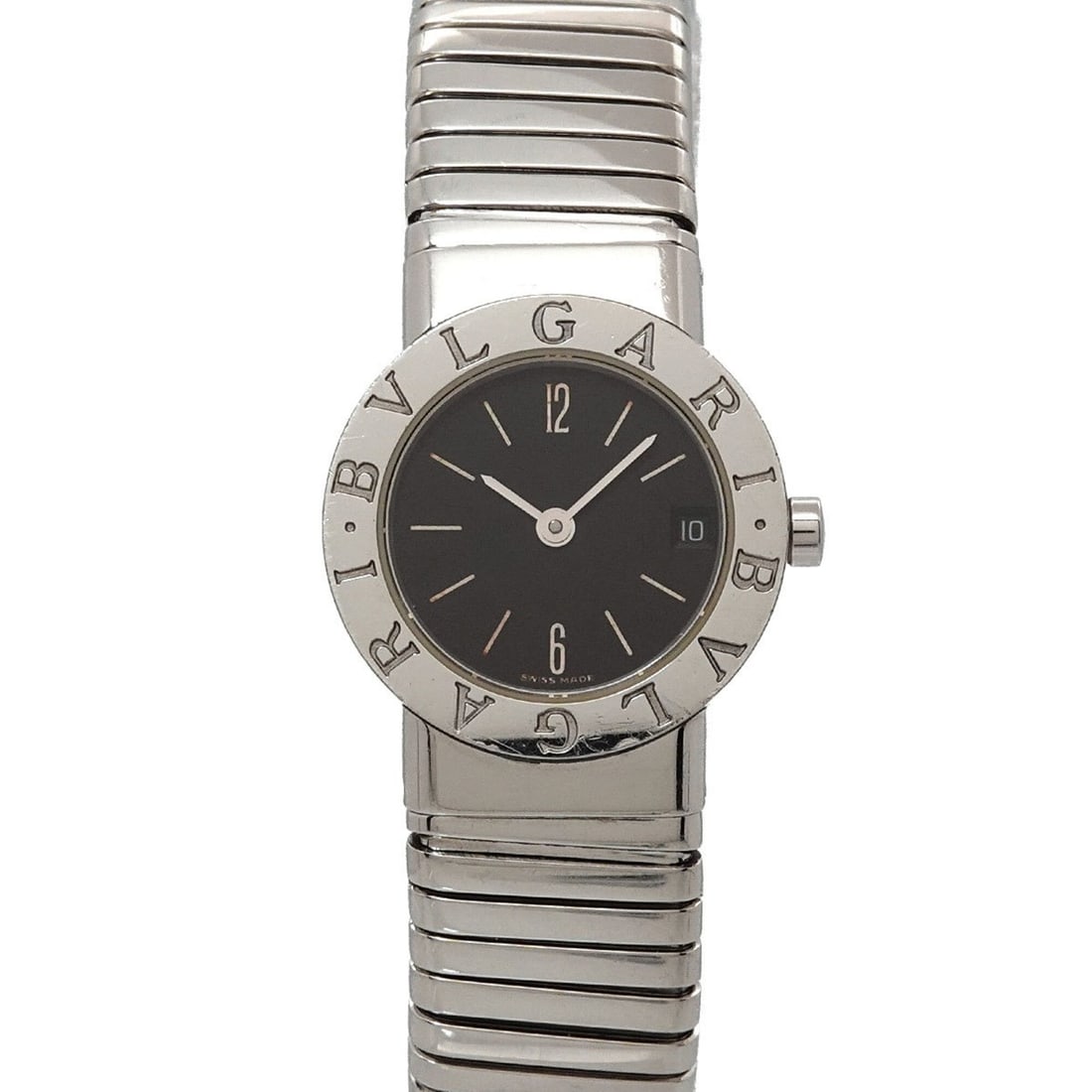 BVLGARI Tubogas BB232TS Women's Watch Date Black Quartz: --- Catalog ---Category: SizeWrist Size: 14cm / 5.51''Case Diameter: 23mm / 0.91''Category: DesignType: WristwatchGender: WomenColor (Dial): BlackMaterial (Band): Stainless steelMaterial (Case): Stain