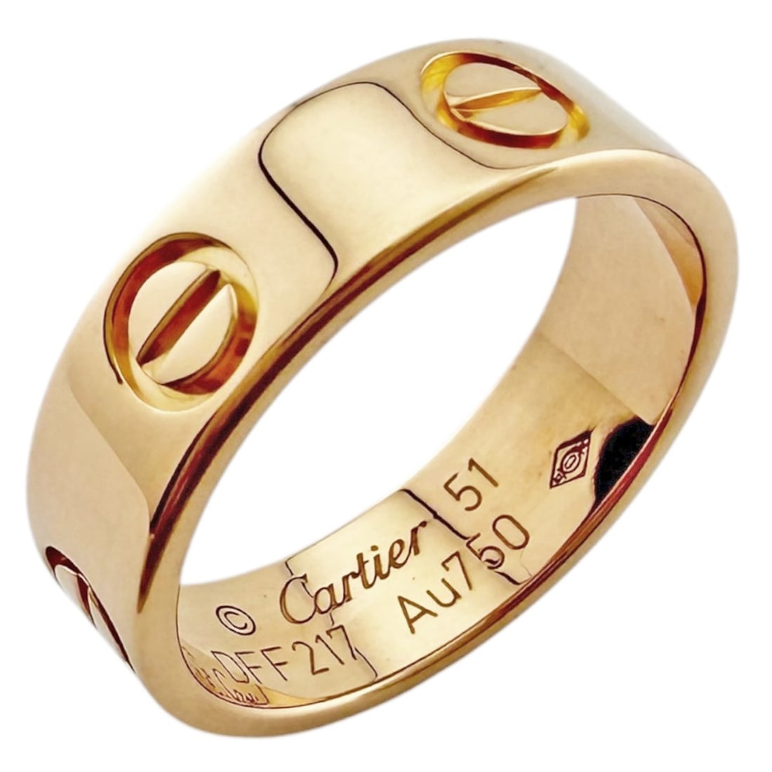 Cartier Love Ring, 1, 18K Pink Gold, Women's CARTIER: --- Catalog ---Category: SizeWidth: 5.5mm / 0.22''Weight: 5.3g / 0.18oz.JP Size: 11US Size: 6Category: DesignType: Band ringColor: Pink goldGender: WomenMaterial: Pink gold (18K)Category: GeneralLine: