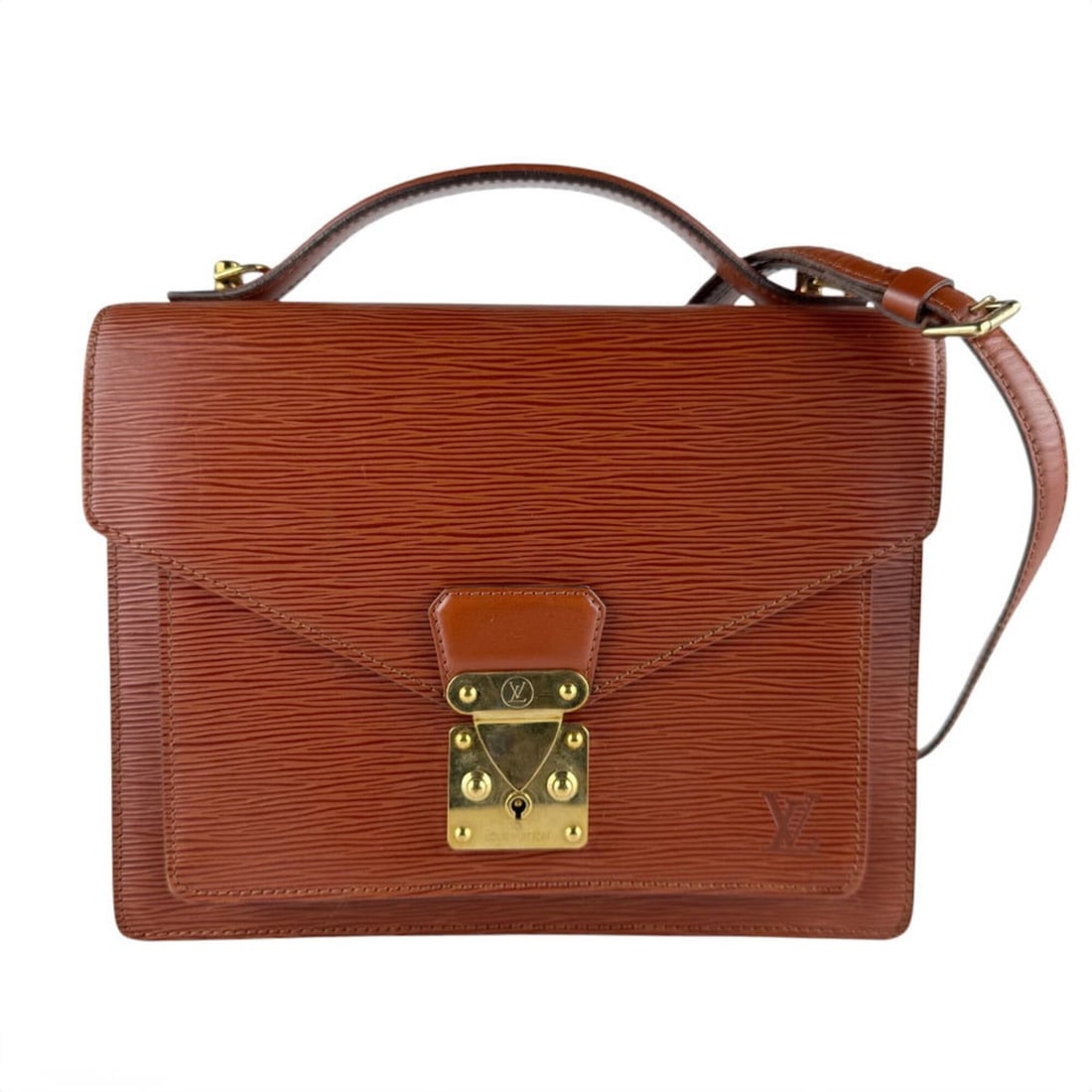 Louis Vuitton LOUIS VUITTON Handbag Shoulder Bag Epi Monceau Leather Kenya Brown Men's Women's: --- Catalog ---Category: SizeSize (HxWxD): 22cm x 28cm x 4cm / 8.66'' x 11.02'' x 1.57''Category: DesignType: Handbag, Shoulder bagColor: Brown, Kenyan brownGender: Men,WomenMaterial: Epi leather Cate
