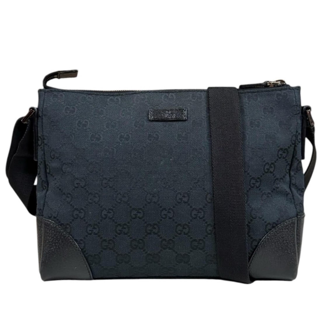 Gucci GG Canvas Shoulder Bag, 114273, Black, Women's, GUCCI (1 of 14)