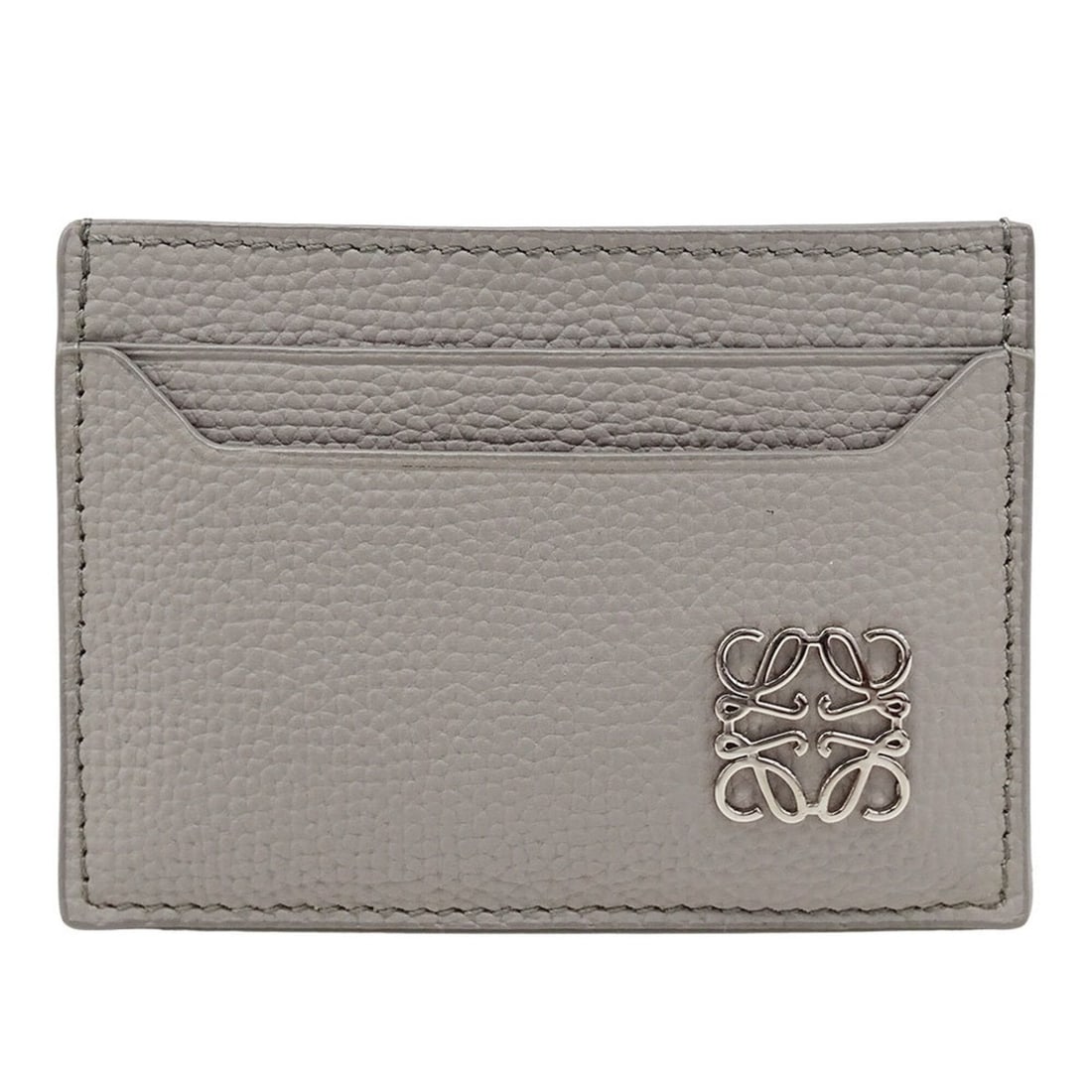 Loewe business card holder/card case for women and men, Anagram design, pebble grain calf leather,: --- Catalog ---Category: DesignType: Card caseColor: GrayGender: Men,WomenMaterial: Leather Category: GeneralBrand: LoeweCountry of Origin: SpainCategory: Physical PropertiesSize (HxWxD): 7cm x 10cm x