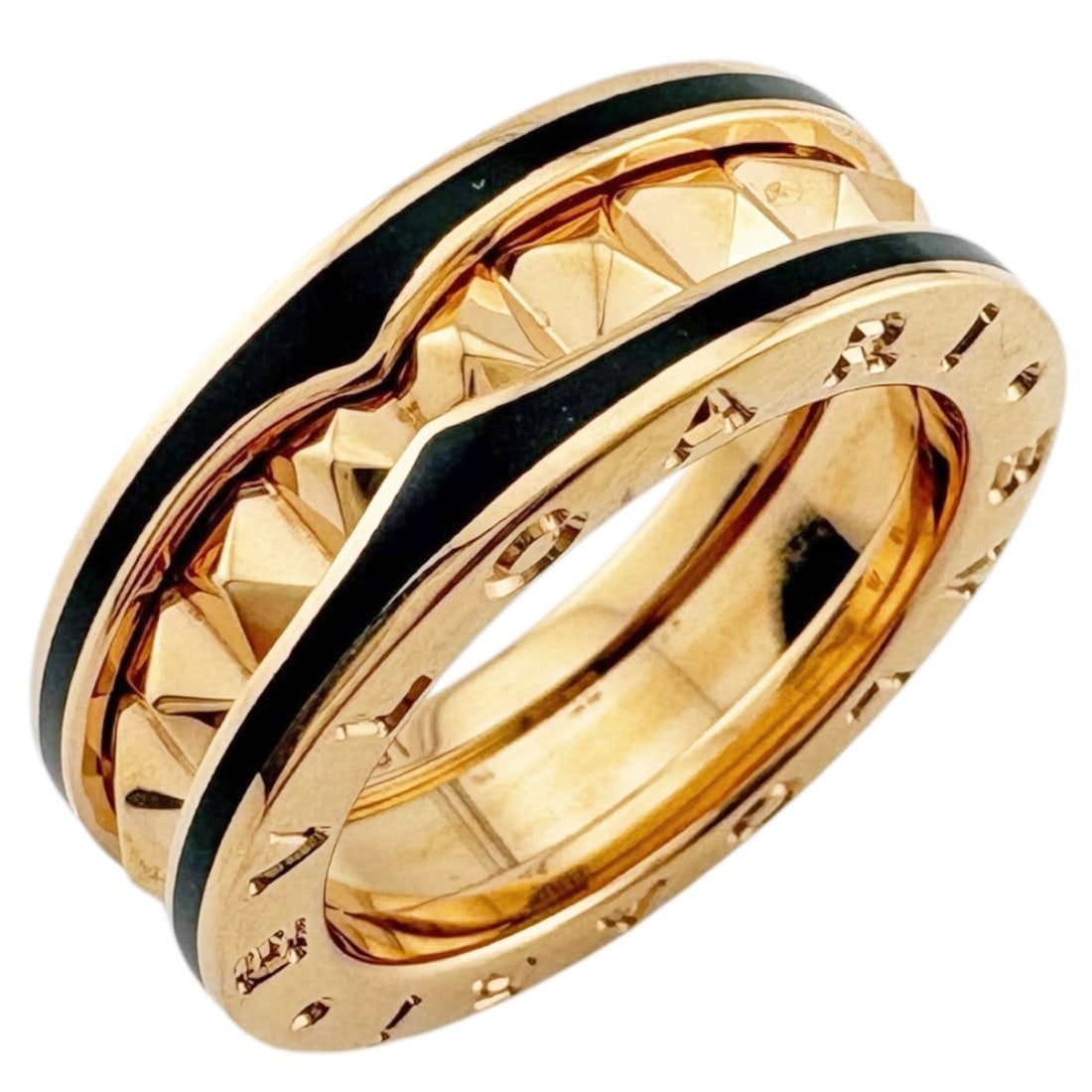 Bulgari B.zero1 Lock Ring, 18K Pink Gold, Women's BVLGARI: --- Catalog ---Category: PackNumber in Pack: 1Category: SizeWidth: 6.5mm / 0.26''Weight: 10.1g / 0.35oz.JP Size: 10.5US Size: 5.5Category: DesignType: Band ringColor: Pink goldGender: WomenHandmade: Y