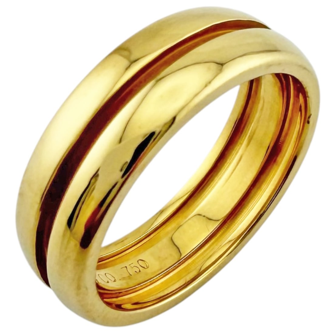 Tiffany Grooved Ring, 18K Yellow Gold, Women's Ring by & Co.: --- Catalog ---Category: PackNumber in Pack: 1Category: SizeWidth: 5.5mm / 0.22''Weight: 6.6g / 0.23oz.JP Size: 12US Size: 6.5Category: DesignType: Band ringColor: GoldGender: WomenHandmade: YesMateri