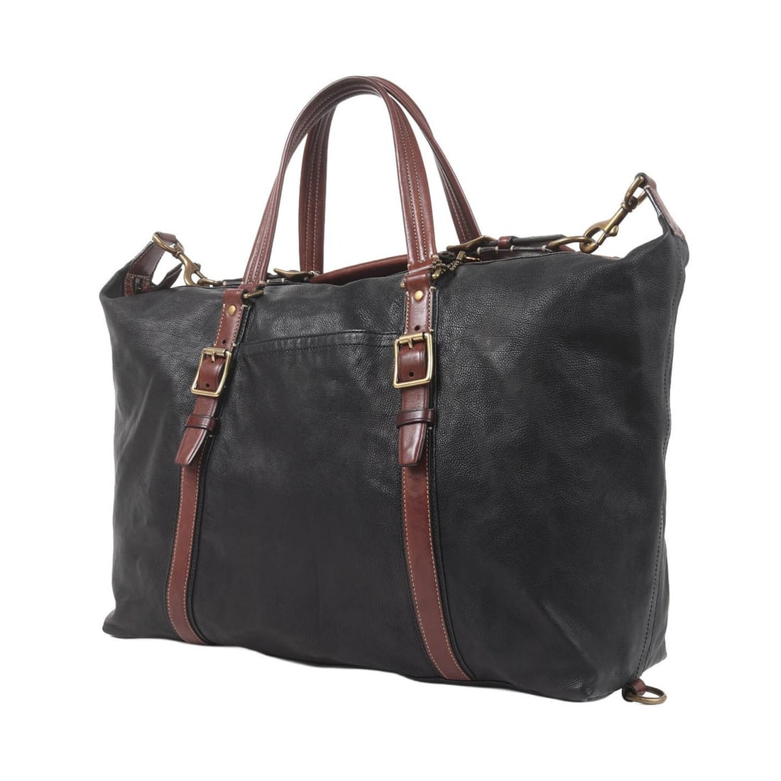COACH Harrison Large Ziptop Satchel (Black & Brown) - Men's: --- Catalog ---Category: SizeSize (HxWxD): 35cm x 54cm x 15cm / 13.77'' x 21.25'' x 5.9''Category: DesignType: Tote bagColor: Black, BrownGender: MenMaterial: Leather Category: GeneralBrand: Coach--- 