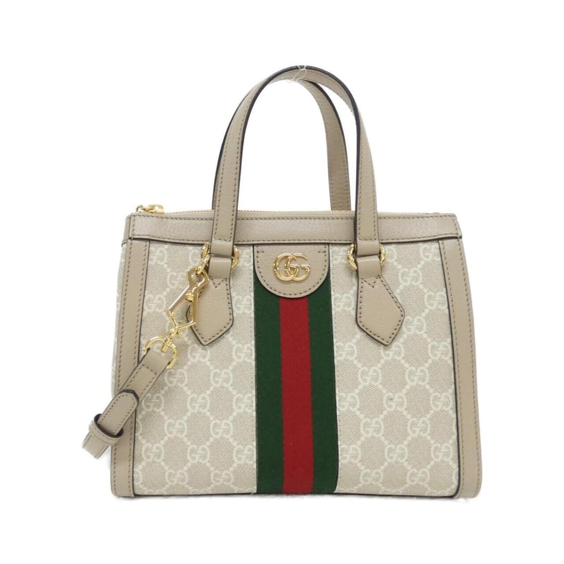 Gucci OPHIDIA 547551 UULAG handbag: --- Catalog ---Category: SizeSize (HxWxD): 20cm x 24cm x 10cm / 7.87'' x 9.44'' x 3.93''Category: DesignType: HandbagColor: Beige, WhiteGender: WomenMaterial: GG Supreme , Canvas , Leather Hardware Co