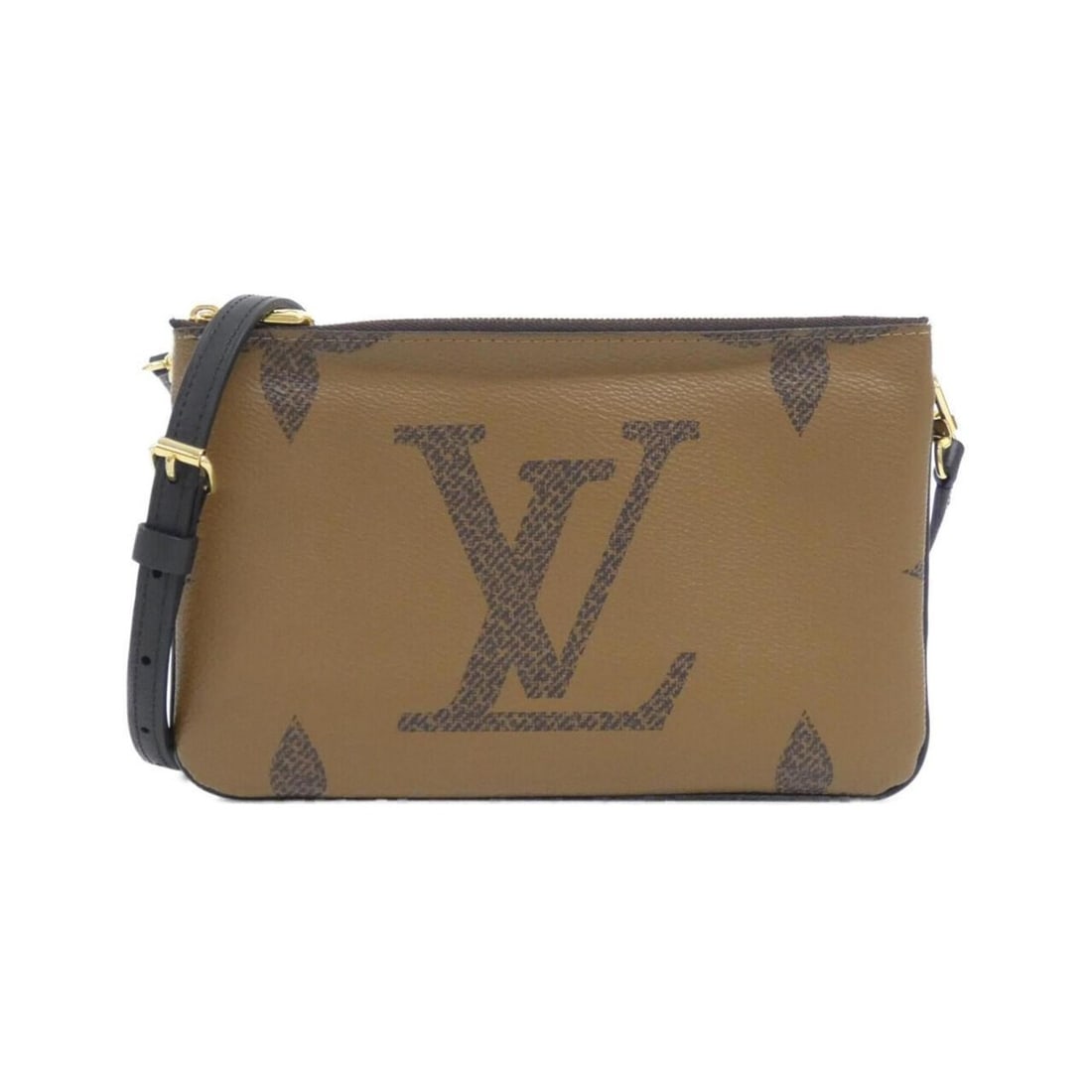 Louis Vuitton Monogram Giant Pochette Double Zip M69203 Shoulder Bag: --- Catalog ---Category: SizeWeight: 240g / 8.46oz.Size (HxWxD): 13cm x 21cm x 3cm / 5.11'' x 8.26'' x 1.18''Strap Length: 113.5cm - 123cm / 44.68'' - 48.42''Category: DesignType: Pochette, Shoulder b