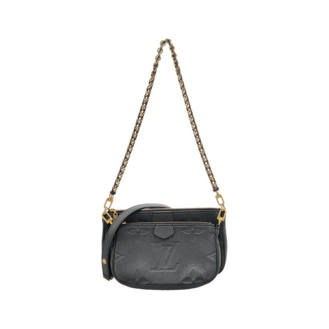 Louis Vuitton Monogram Empreinte Multi Pochette Accessoires M80399 Shoulder Bag: --- Catalog ---Category: SizeSize (HxWxD): 14.5cm x 23.5cm x 4cm / 5.7'' x 9.25'' x 1.57''Category: DesignType: Pochette, Shoulder bagColor: BlackGender: WomenMaterial: Leather Hardware Color: GoldLea